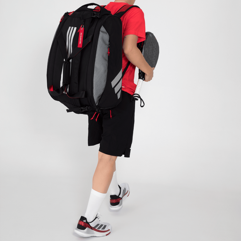 Load image into Gallery viewer, Racket Bag Multigame Black/Red 3.4- Ale Galán
